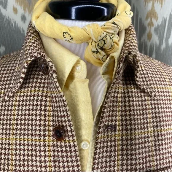 Ralph Lauren Collection Brown Multi Wool Check Plaid Jacket - Picture 4 of 16